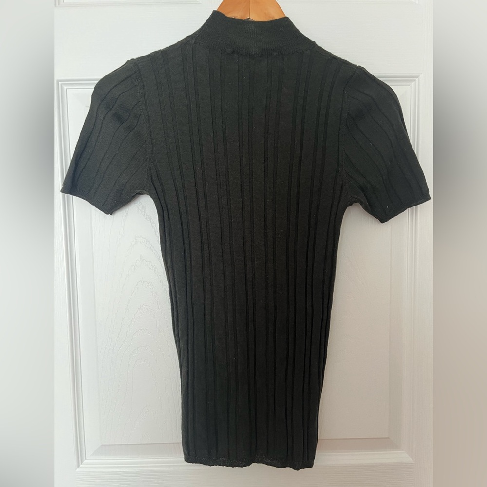 Prada Green Ribbed 100% Wool Shirt - Picture 6 of 6